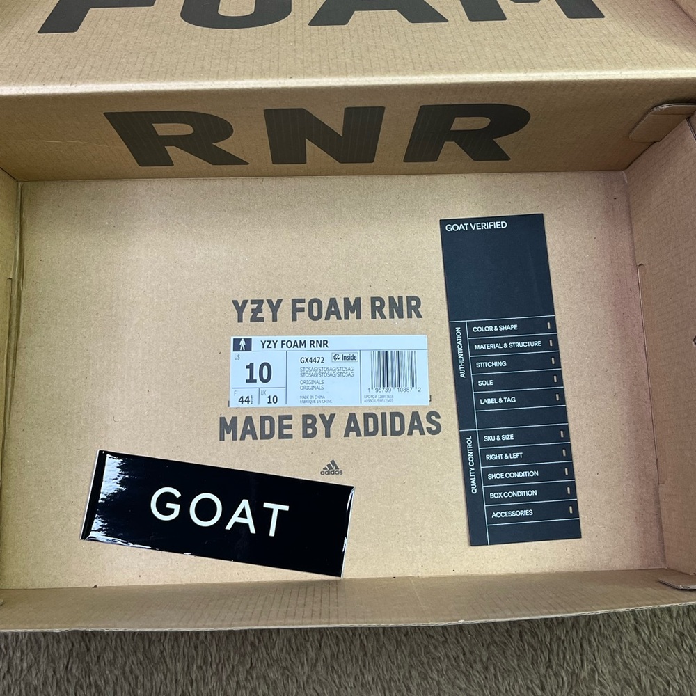 Yeezy Foam Runner Sage Color Size 10 - image 1